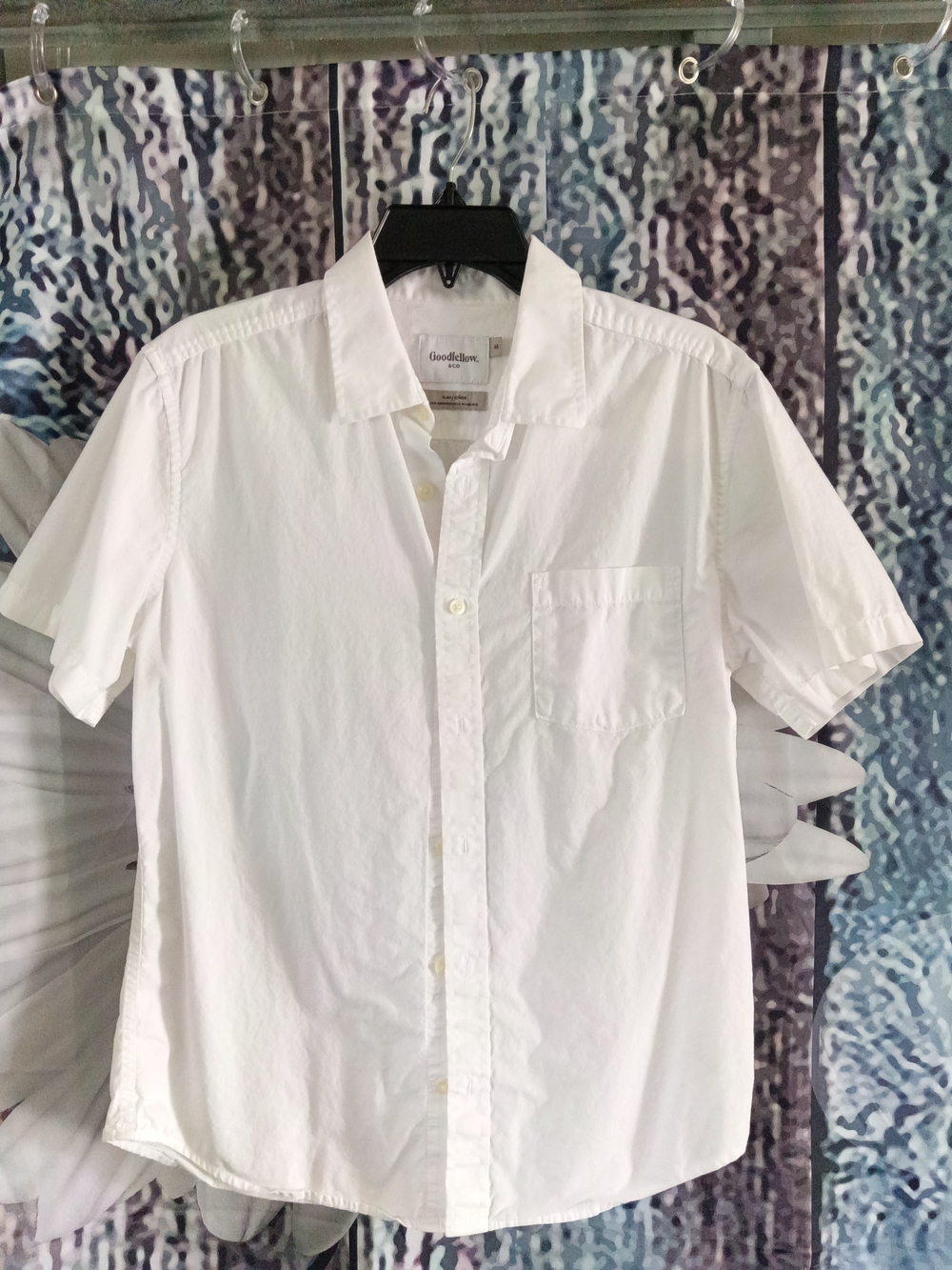 Goodfellow & Co White Short Sleeve Casual Button-Down Shirt
